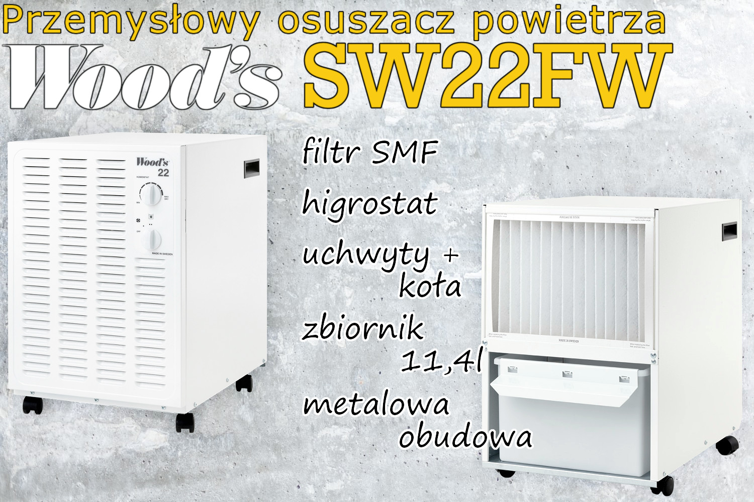 Osuszacz powietrza Woods SW 22 FW zalety Osuszacz powietrza Woods SW 22 FW zalety