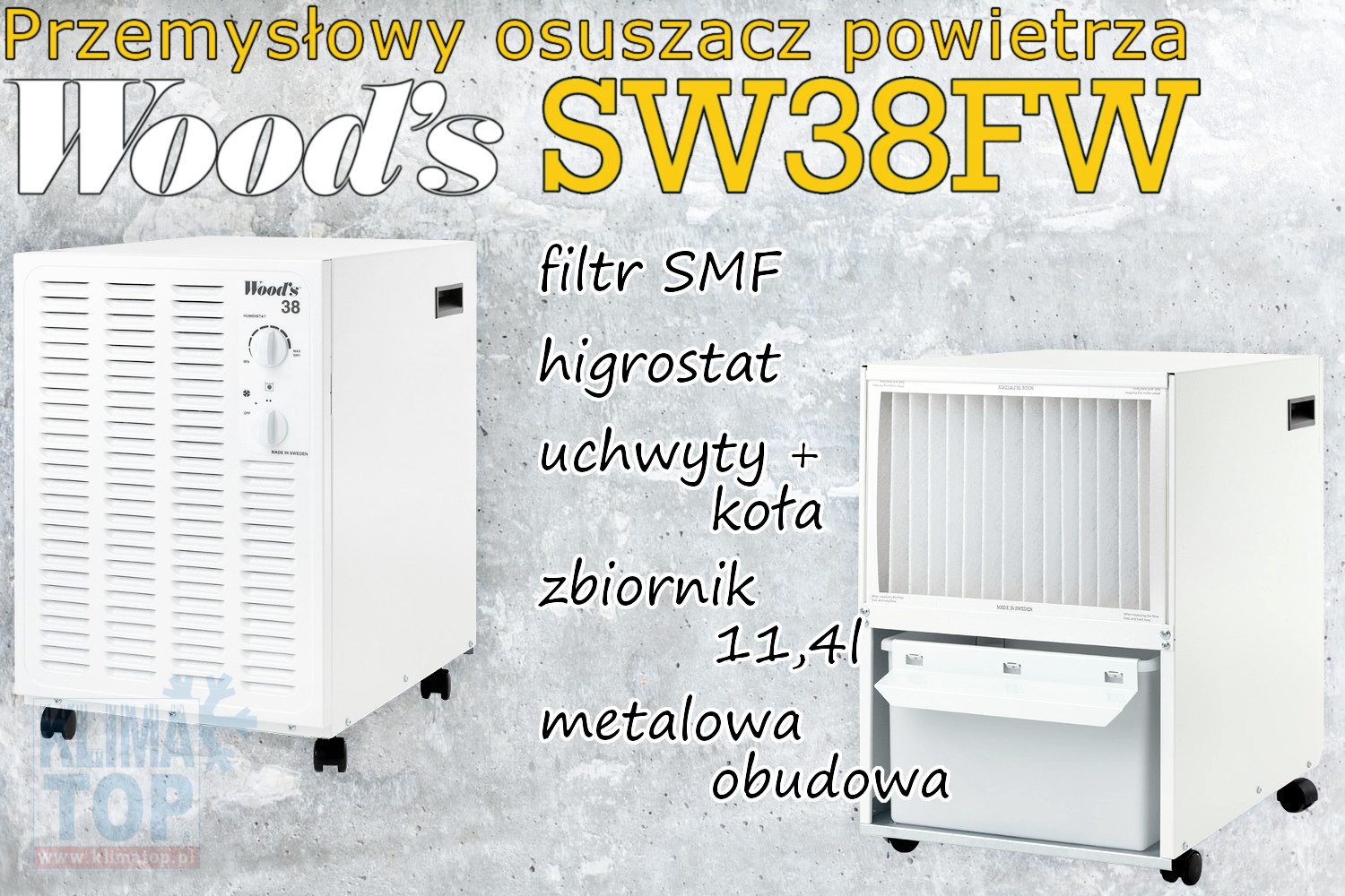Osuszacz powietrza Woods SW 38 FM zalety